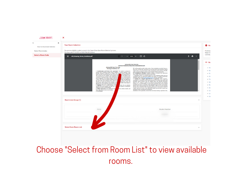 THD room selection